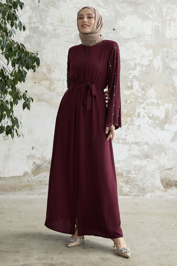 MDS Women Sleeves Stone Processing Ferace - Burgundy - Santee