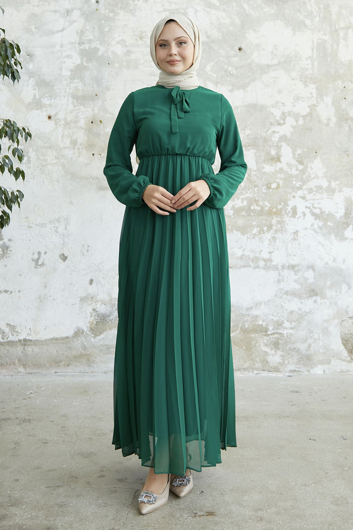 MDS Women Piliseli Limelda Chiffon Dress - Emerald Green - Orléans