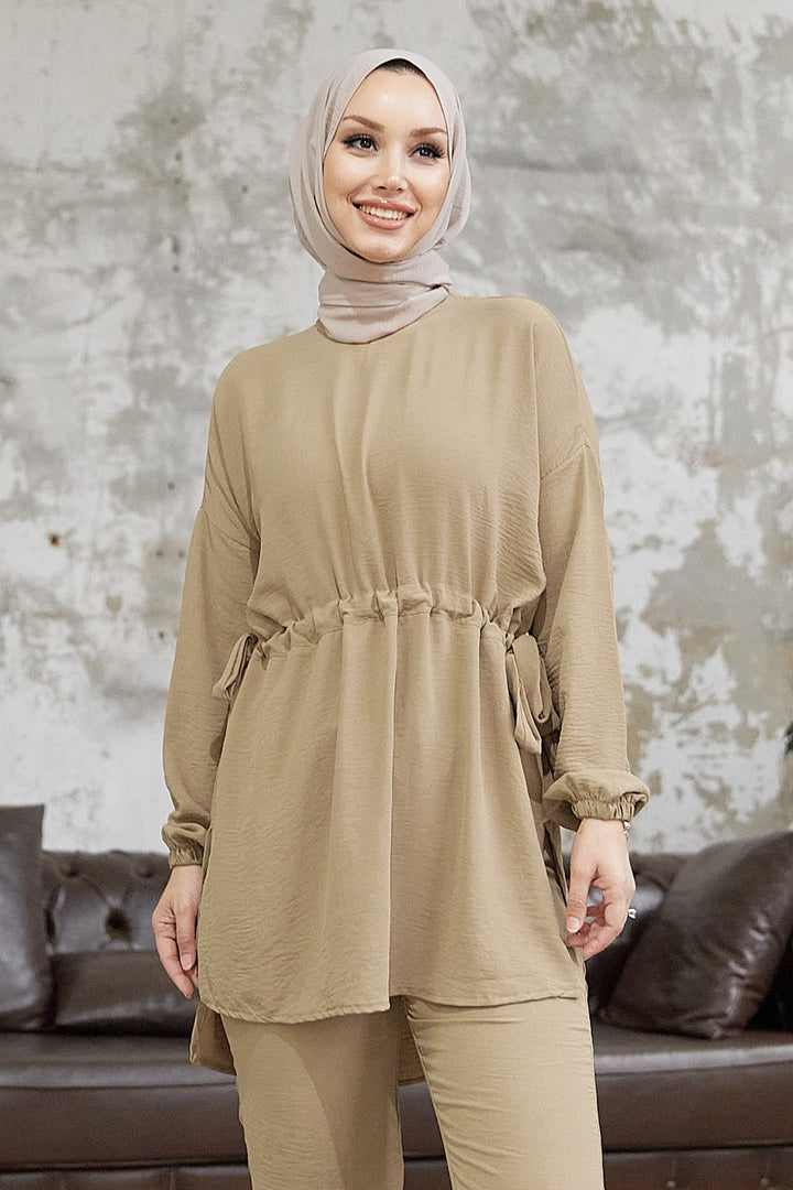 MDS Women Lefiya Tunnel Collar Two-Piece Set - Beige - Langenfeld
