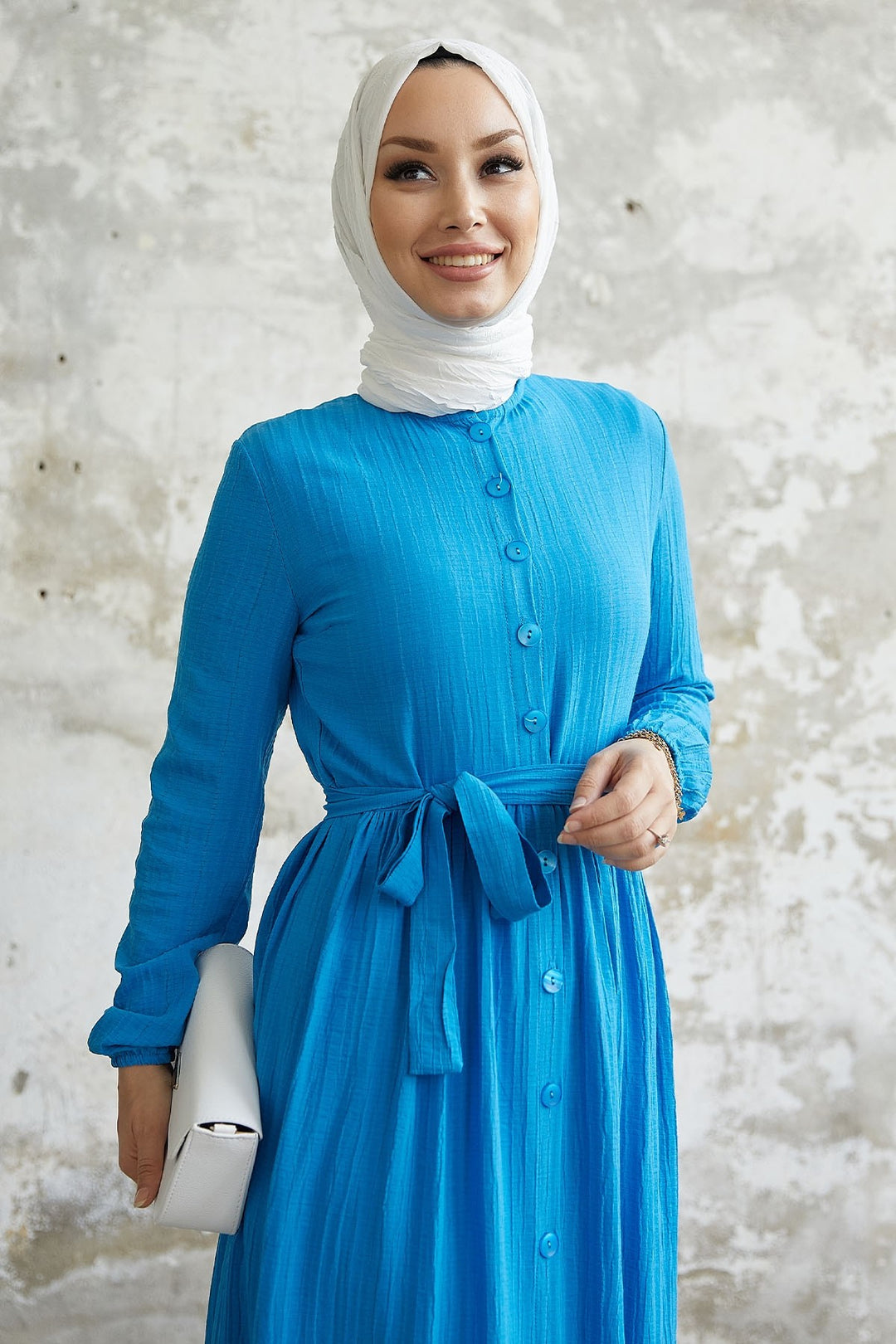 MDS Women Lemina Belted Dress - Blue - Viseu