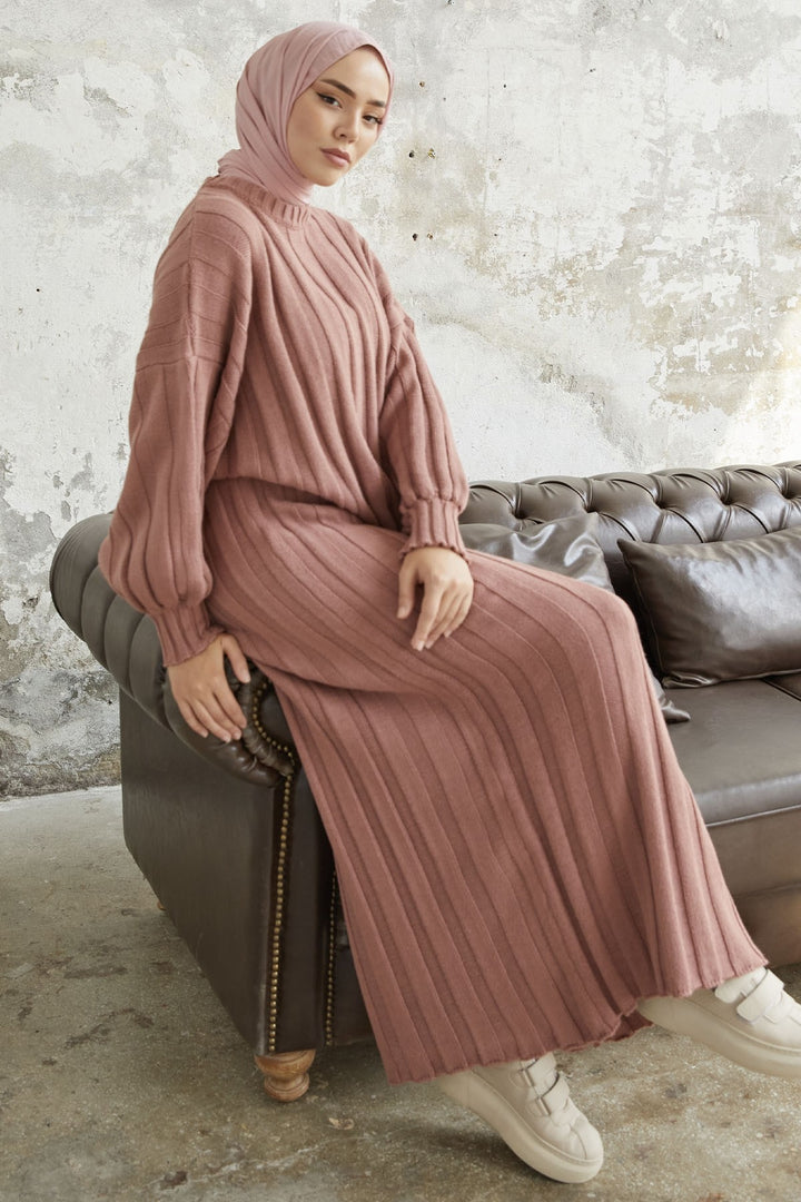 MDS Women Lovisa Threaded Knit Dress - Rose Pink - Alcorcón