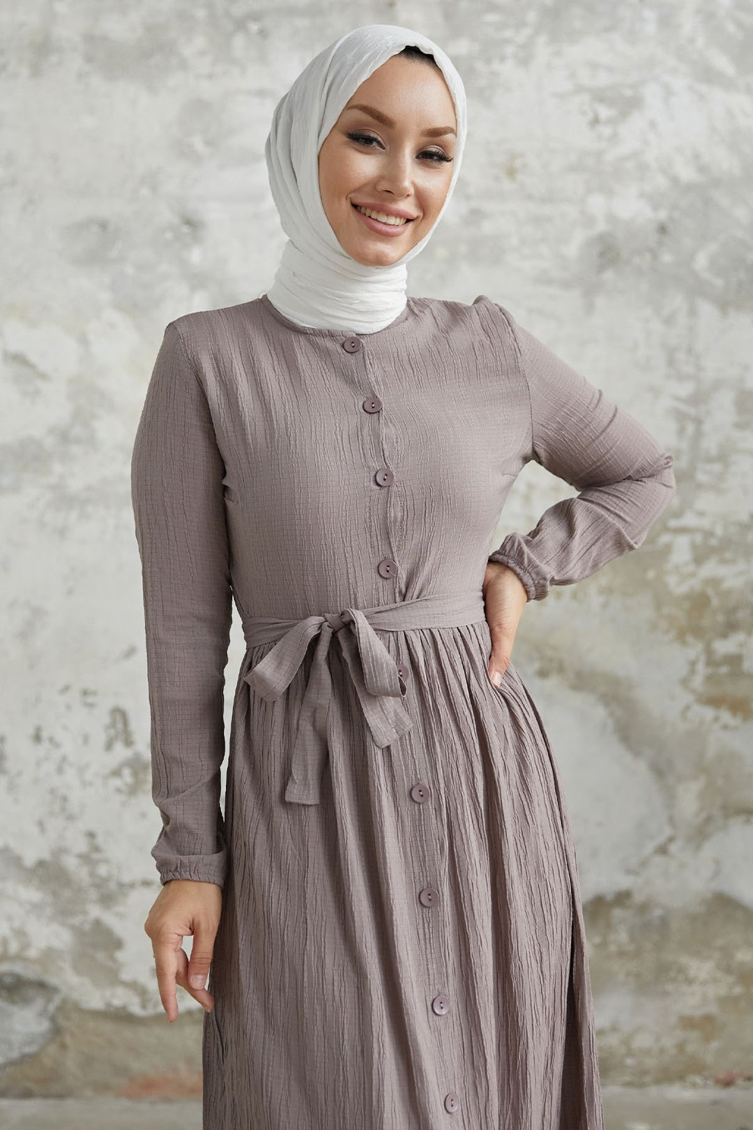 MDS Women Lemina Belted Dress - Milky Coffee - Castellón de la Plana