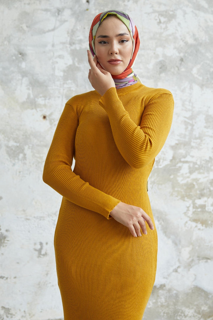 MDS Women Loyes Threaded Knit Dress - Mustard - Clinton