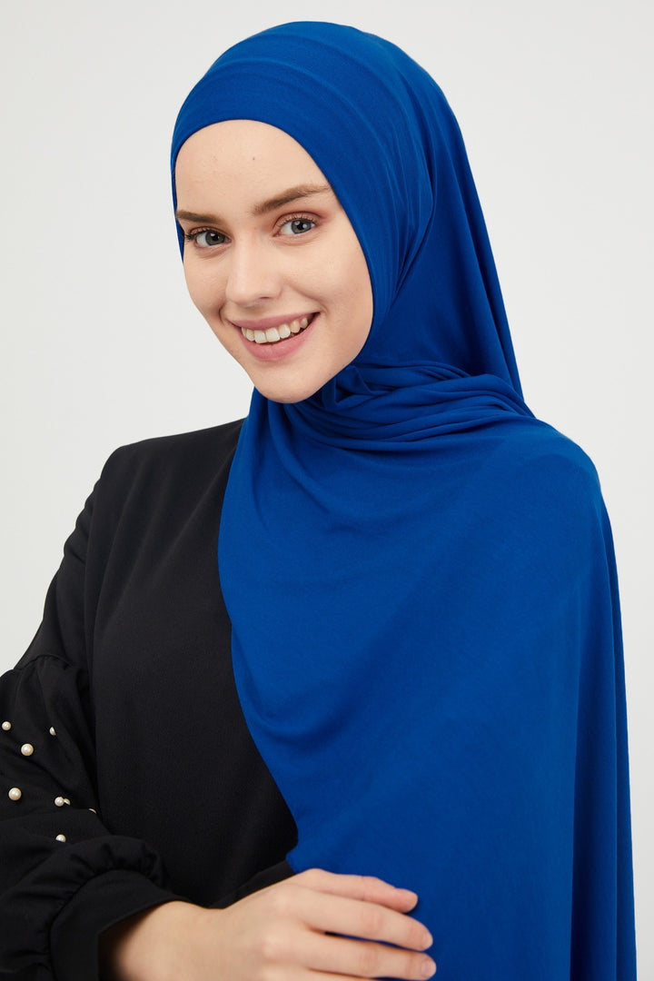 MDS Women Liny Knitted Shawl - Sax Blue - Crewe