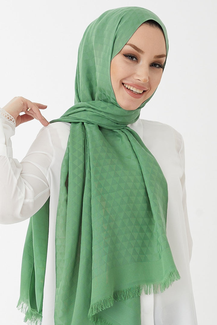 MDS Women Prism Pattern Cotton Jacquard Shawl - Mint - Tultitlán de Mariano Escobedo