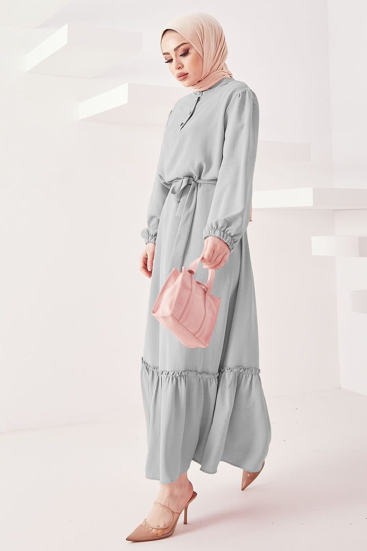 MDS Women Meyra Buttoned A-line Dress - Gray - Senigallia