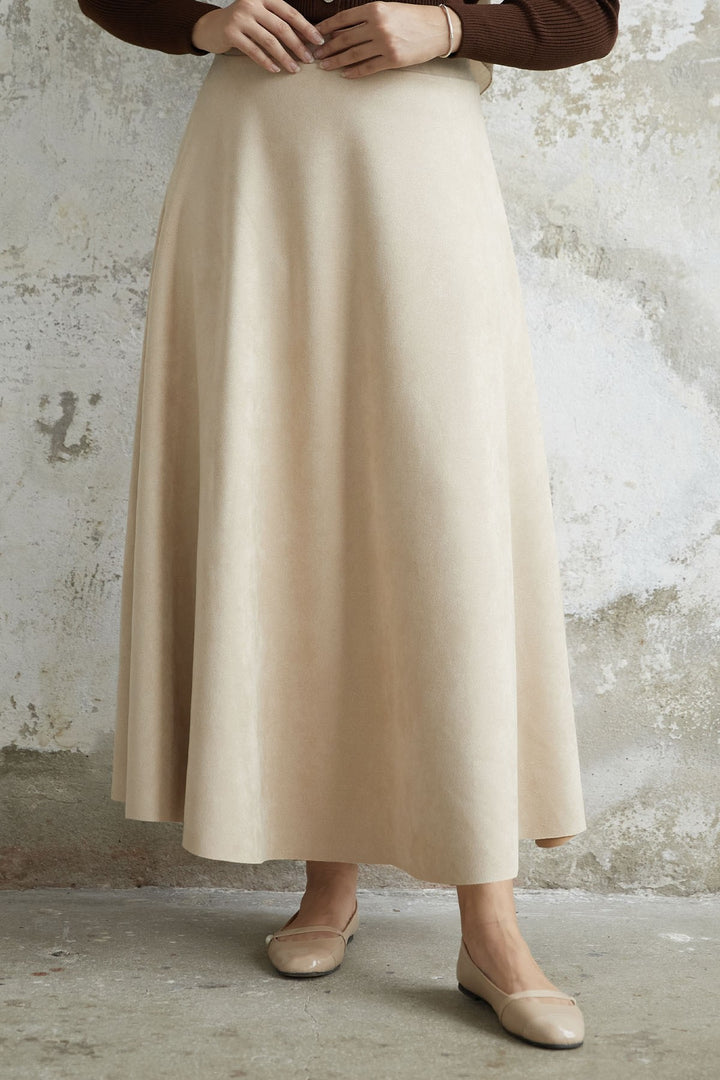 MDS Women Elisha Suede Skirt - Stone - Wenatchee
