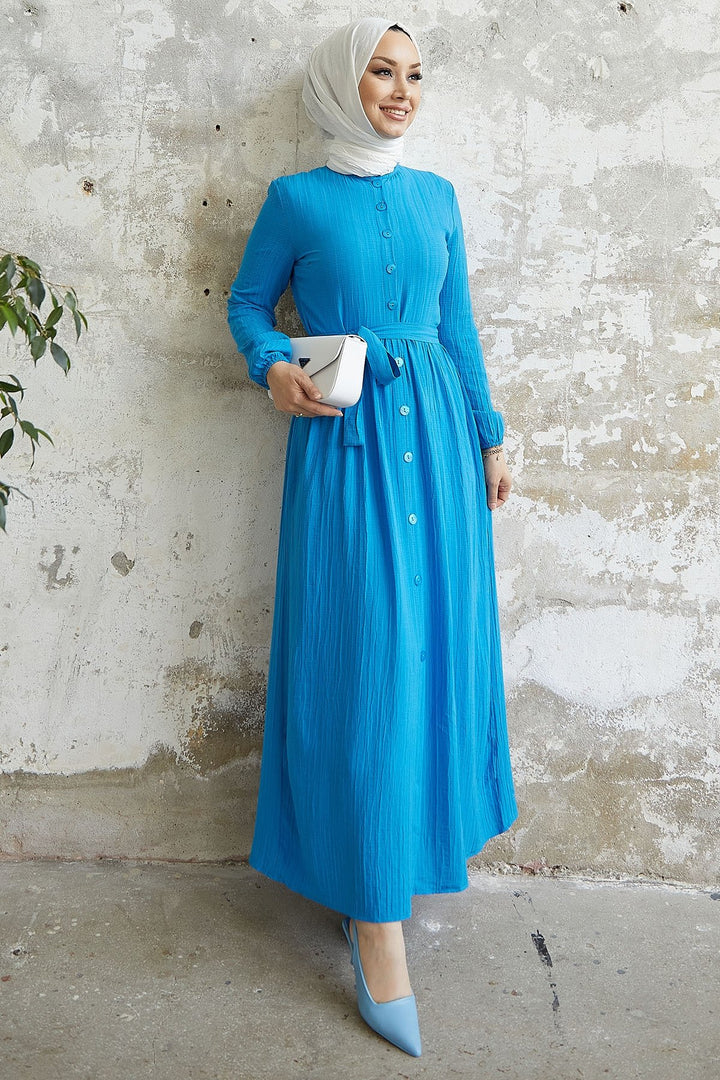 MDS Women Lemina Belted Dress - Blue - Viseu