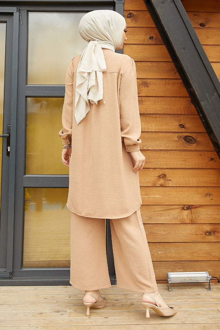 MDS Women Arfa Ayrobin Buttoned Casual Suit - Milky Coffee - Dortmund