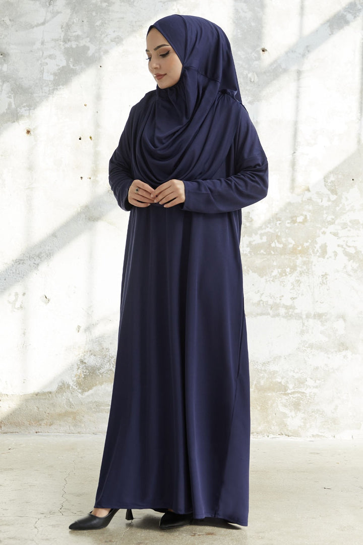 MDS Women One Piece Prayer Outfit - Navy Blue - Brant