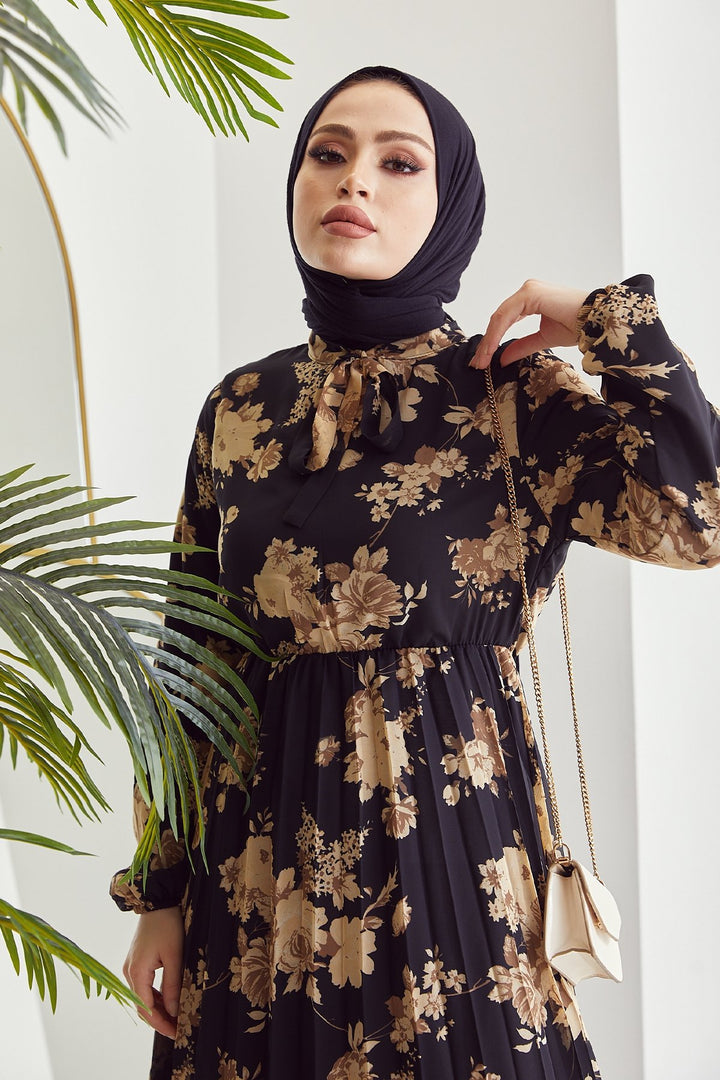 فستان أريانا نسائي شيفون بدون أكمام من MDS - أسود - كاليدون