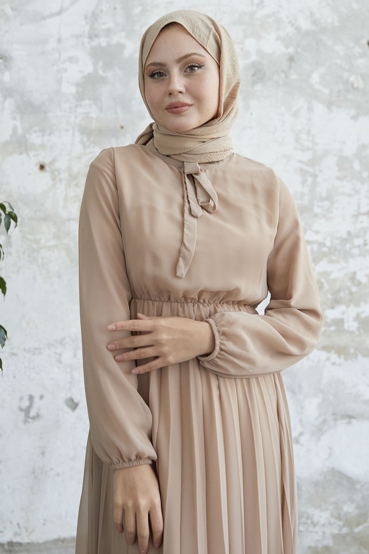 MDS Women Piliseli Limelda Chiffon Dress - Milky Coffee - Aix-en-Provence
