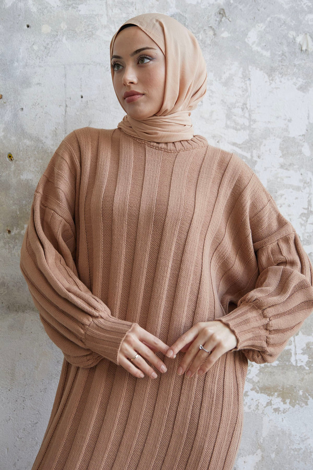 MDS Women Lovisa Threaded Knit Dress - Milky Coffee - Jette