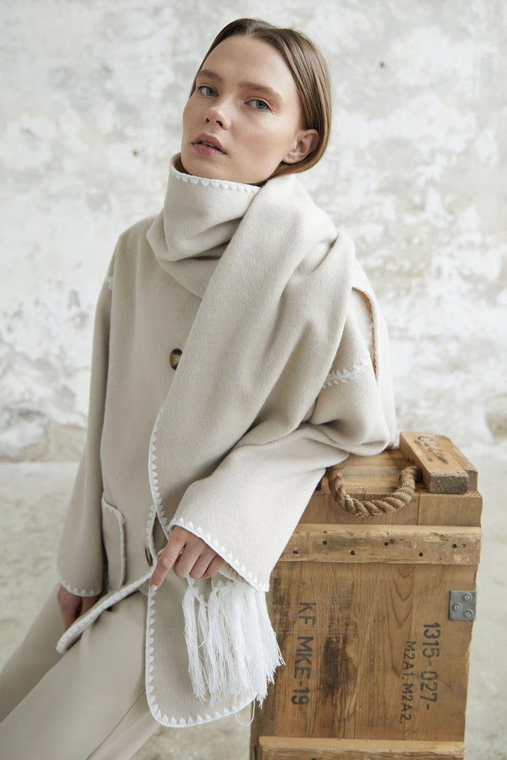 MDS Women Alira Quilted Stamp Jacket - Beige - Kempen