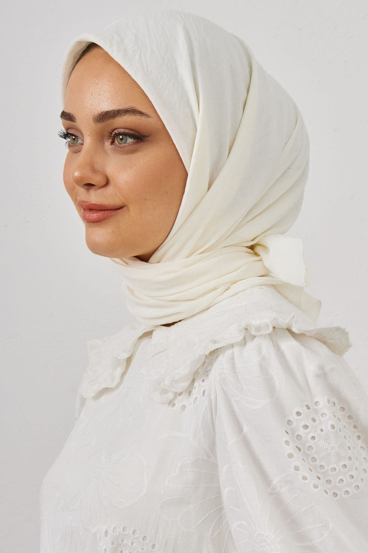 MDS Women Organic Fresh Scarf - White - Lerma