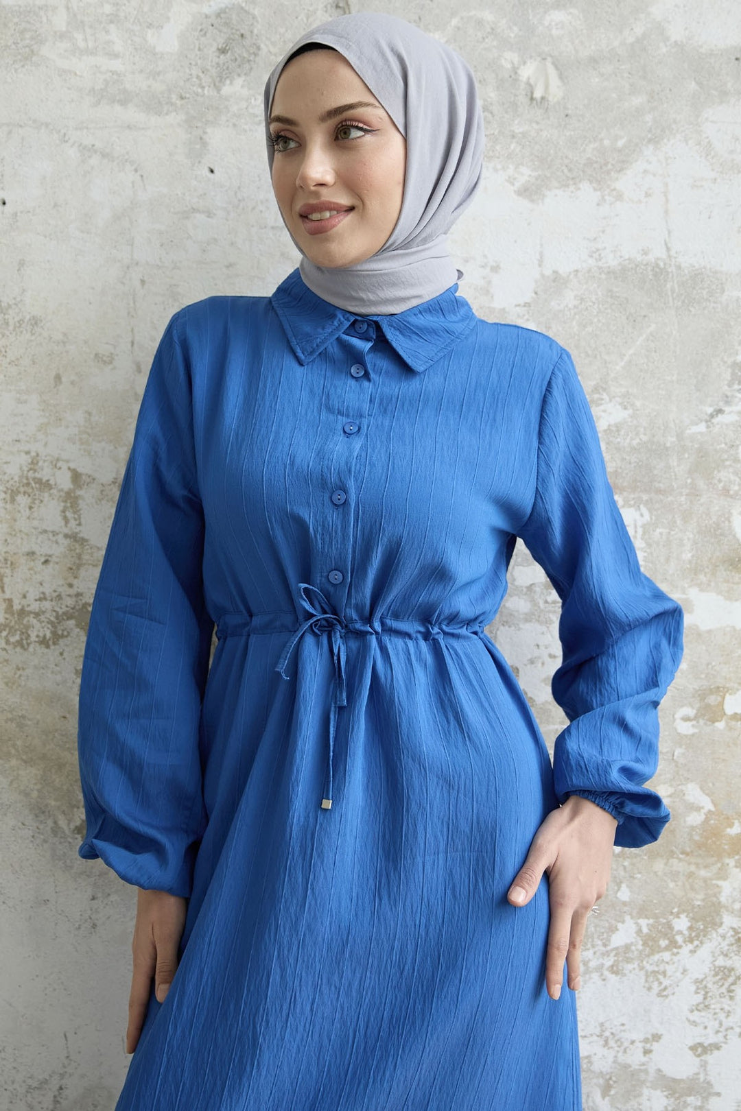 MDS Women Self-Striped Monaco Dress - Saxe Blue - Salina