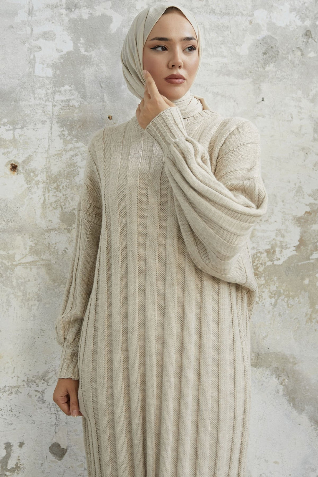 MDS Women Lovisa Ribbed Knit Dress - Cream - Batumi