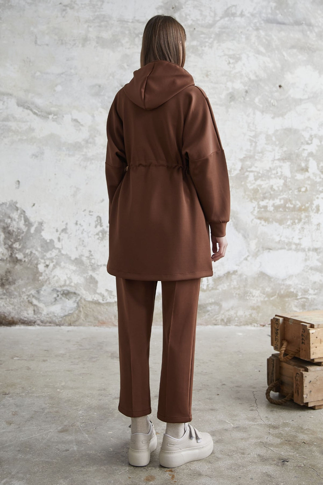 MDS Women Mior Zippered Tunnel Collared Scuba Suit - Brown - Sydney