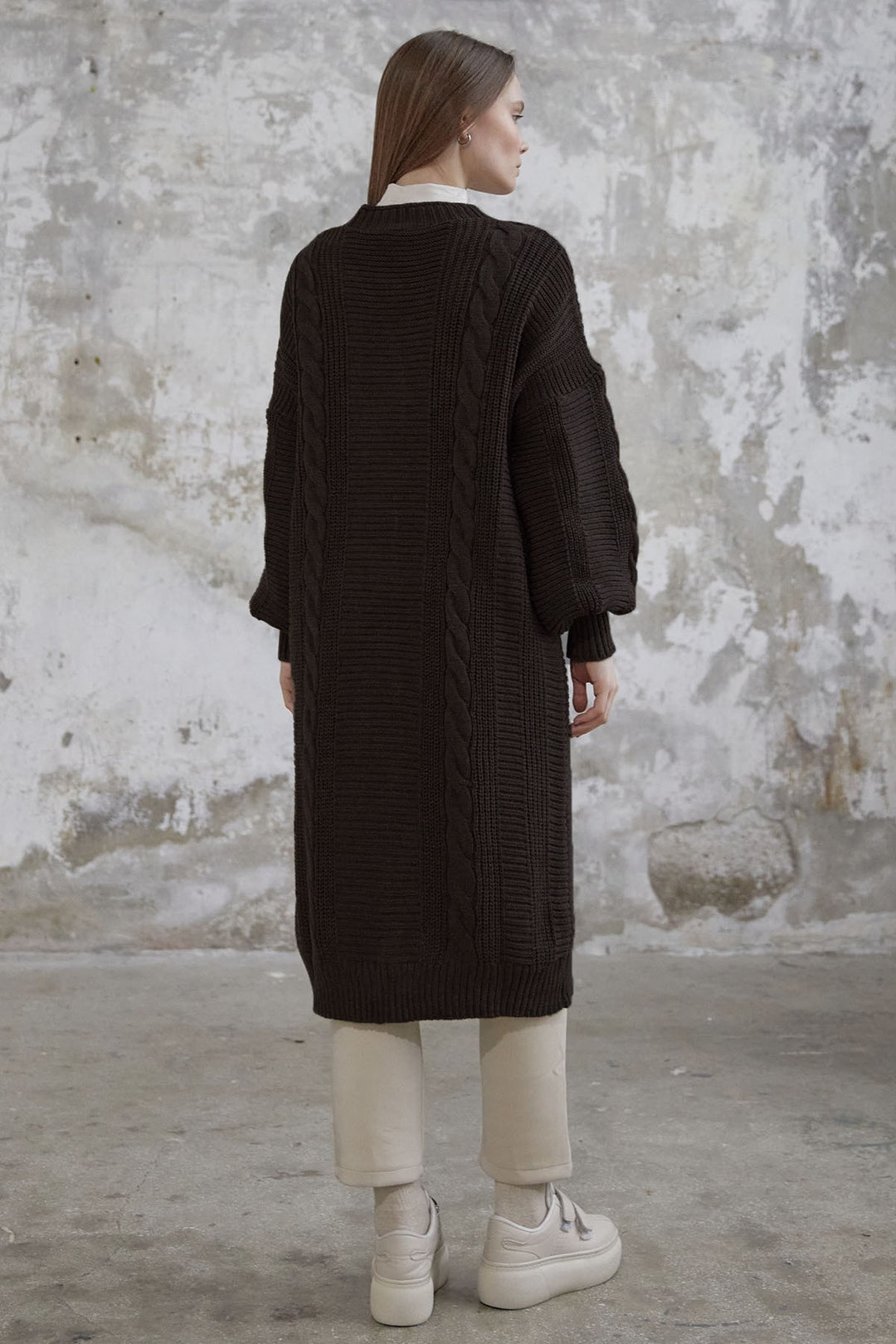 MDS Women Evia Buttoned Knit Cardigan - Bitter Coffee - Marijampolė