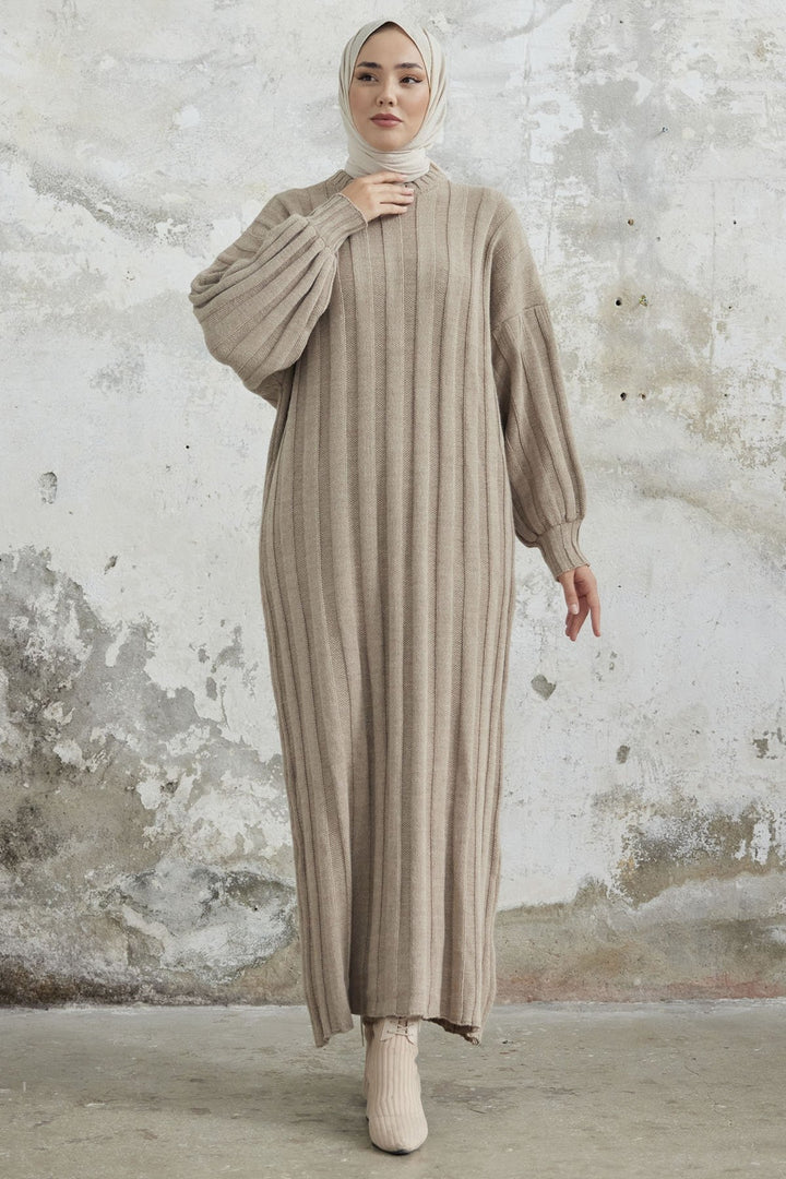 MDS Women Lovisa Threaded Knit Dress - Beige - Weert
