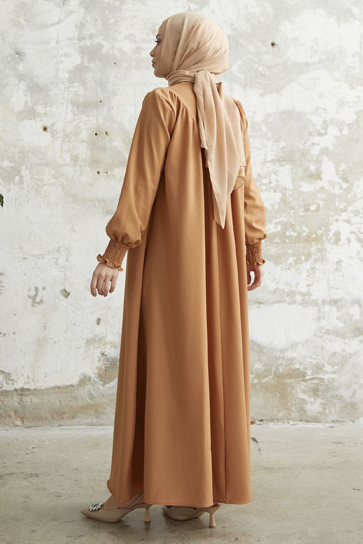 MDS Women Gipeli Front Robed Dress - Camel - Palaiseau