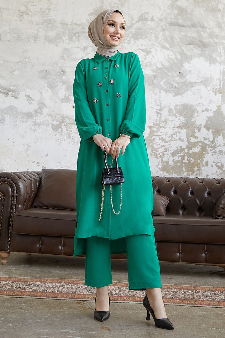 MDS Women Pearl-Embroidered Ayrobin Two-Piece Set - Benetton - Tejupilco