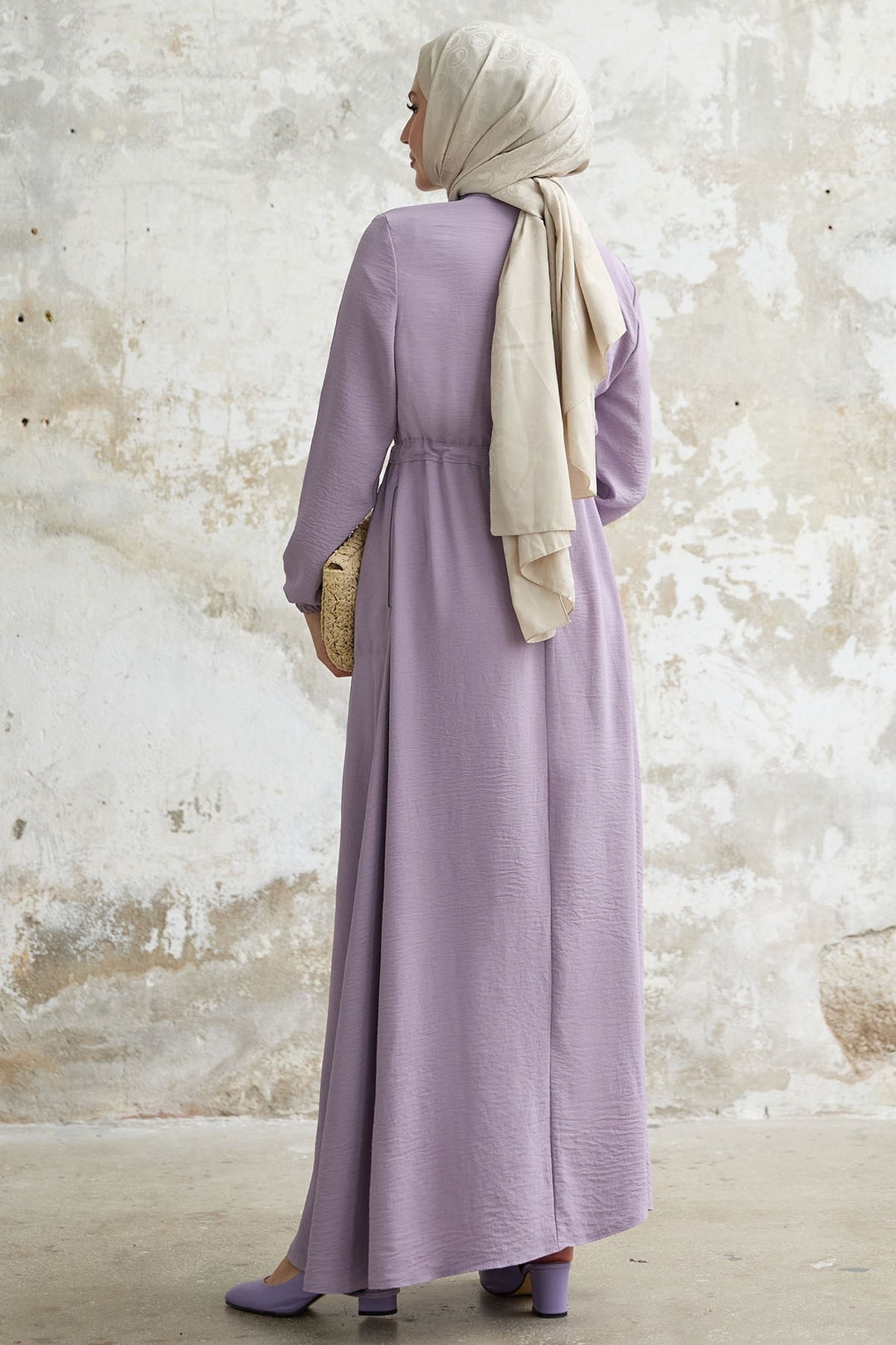 MDS Women Guipure Detail Lilac A-line Dress - San Donà di Piave