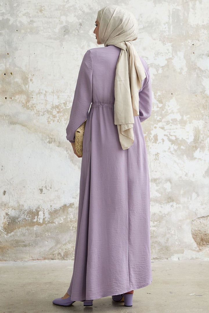 MDS Women Guipure Detail Lilac A-line Dress - San Donà di Piave