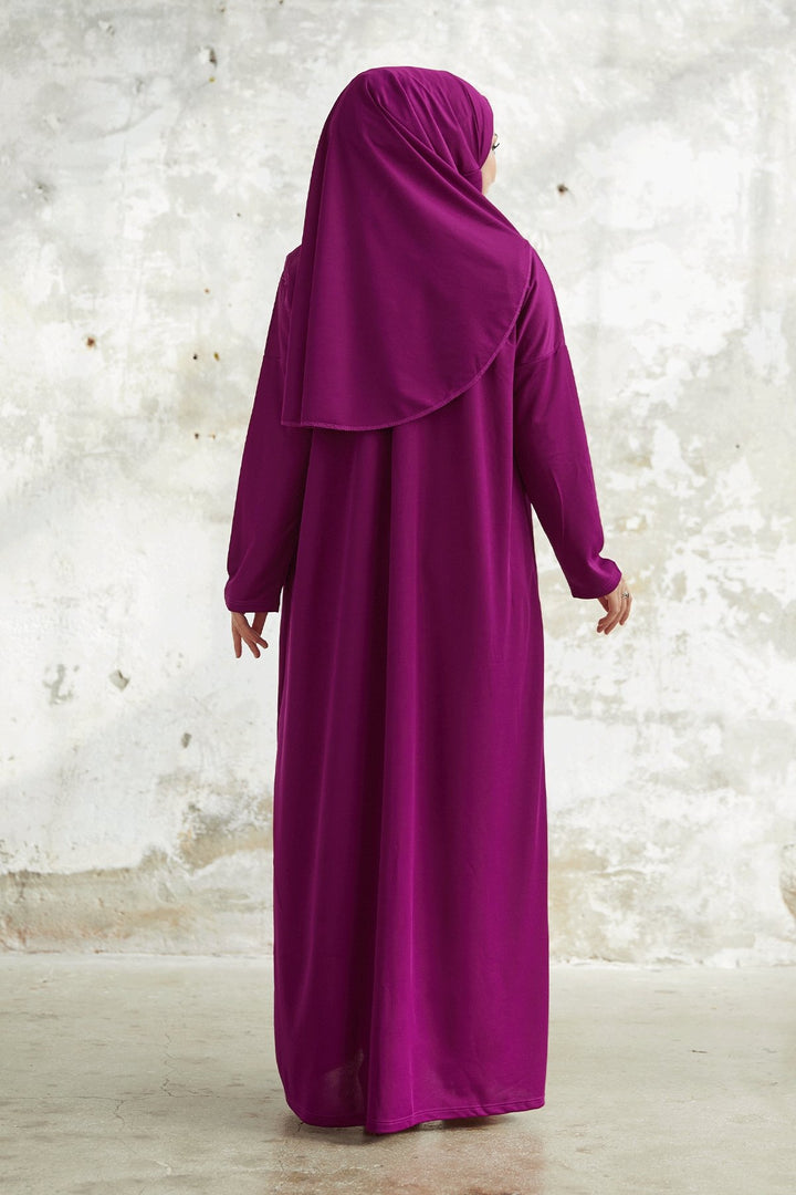 MDS Women One Piece Prayer Dress - Fuchsia - Placentia