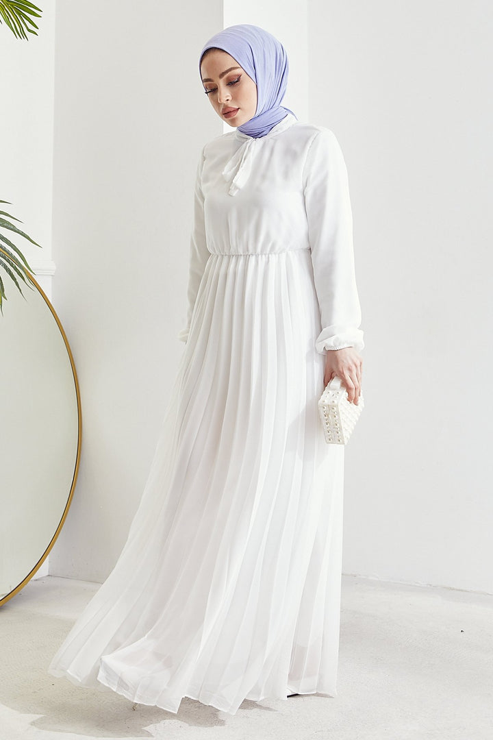 MDS Women Piliseli Limelda Chiffon Dress - White - Zacualtipán