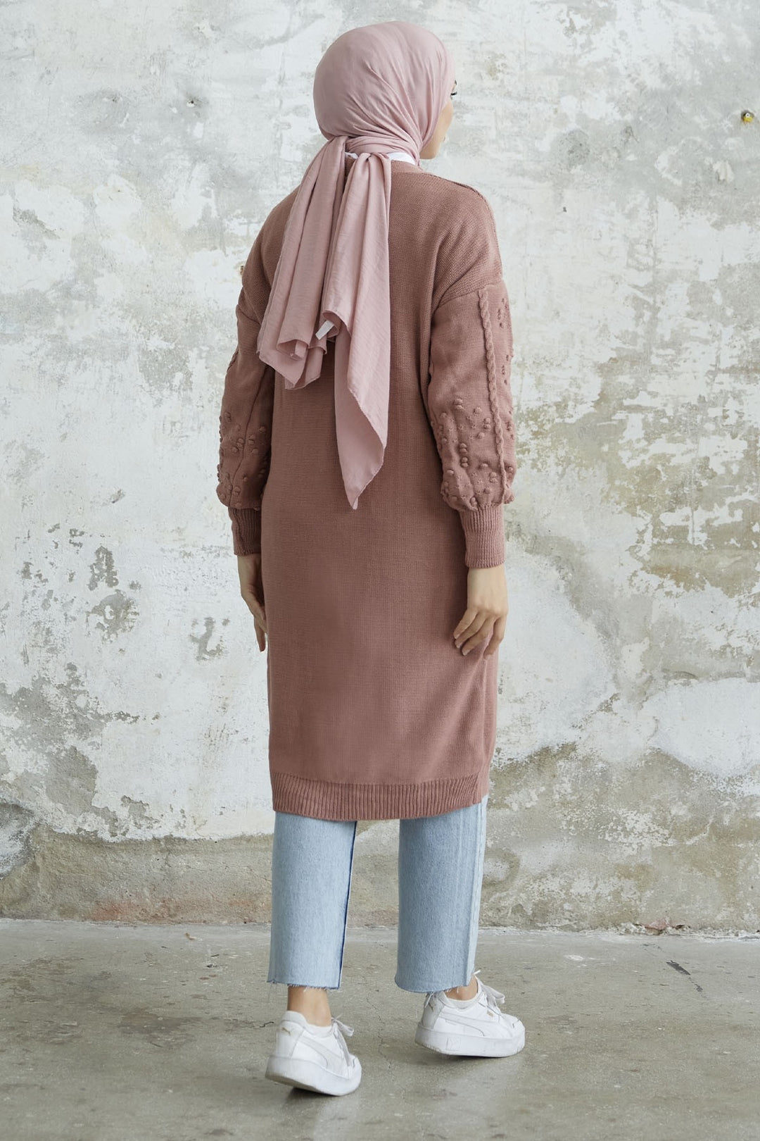 MDS Women Lomira Stone Button Detailed Knit Cardigan - Rose Pink - Mechelen-aan-de-Maas