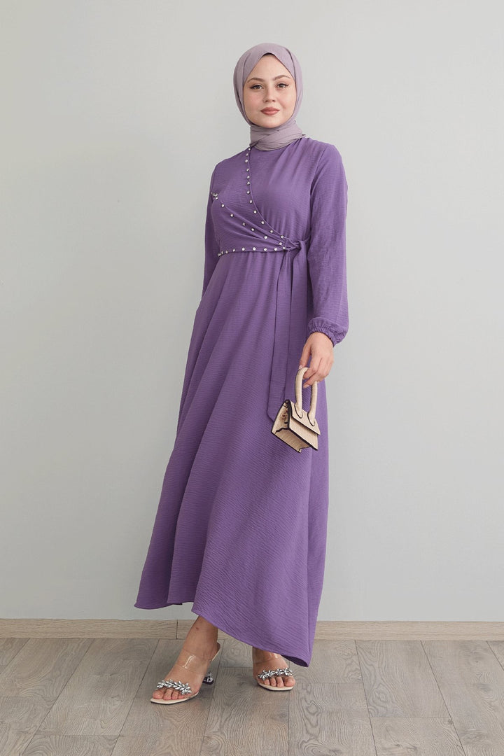 MDS Women Lila Ayrobin Dress with Front Tie Detail - Arlington