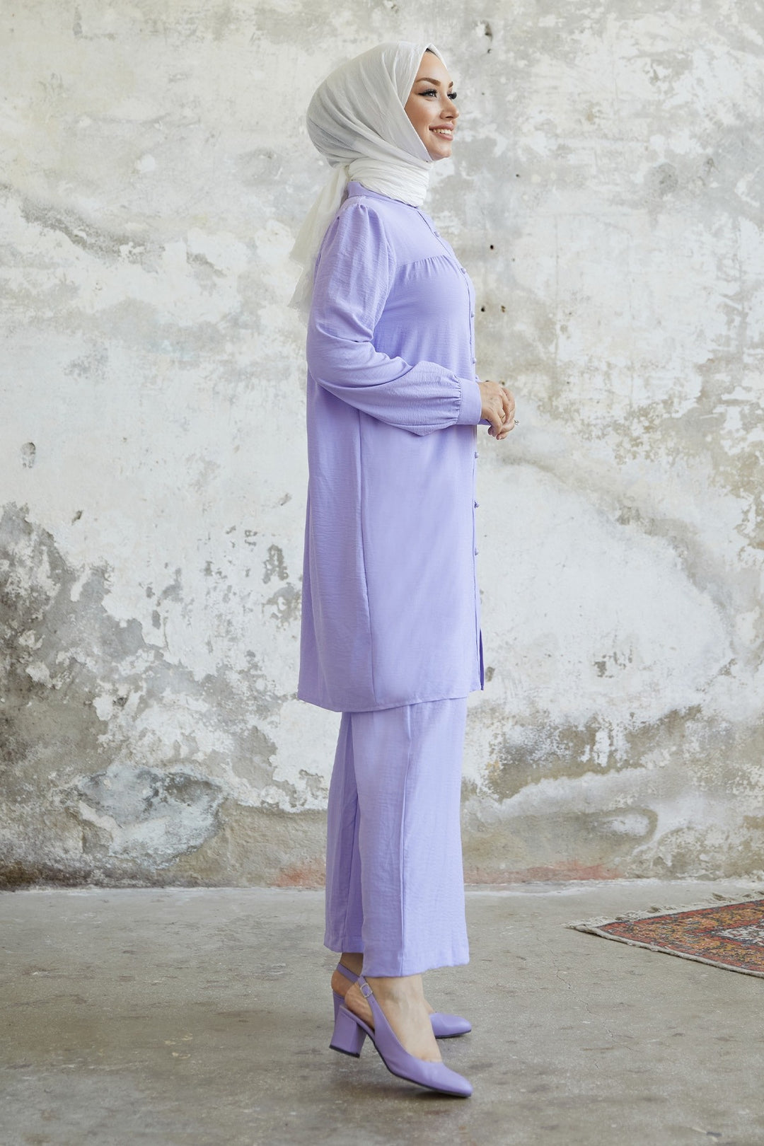 MDS Women Arfa Ayrobin Buttoned Casual Suit - Lilac - Tübingen