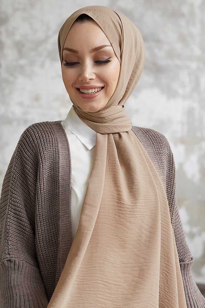 MDS Women Riva Jazz Shawl - Dark Beige - Galeana