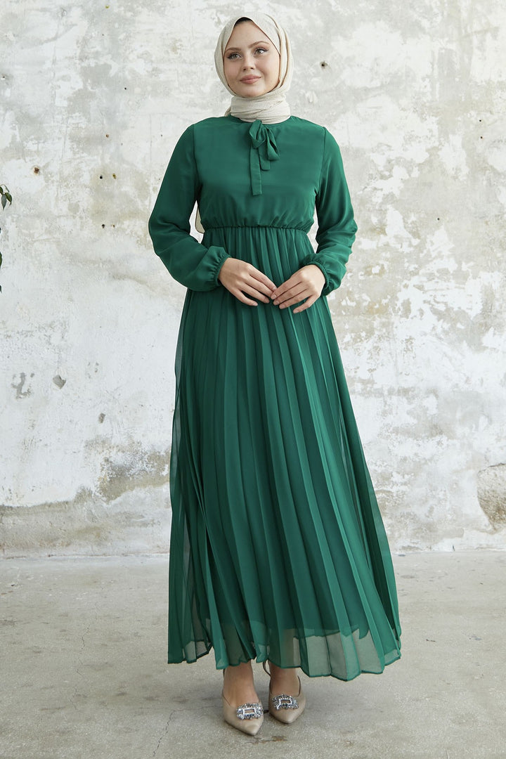 MDS Women Piliseli Limelda Chiffon Dress - Emerald Green - Orléans