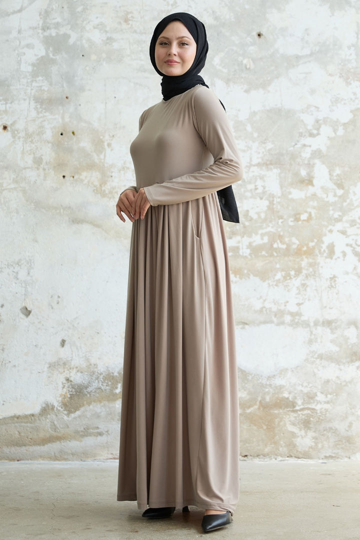 MDS Women Sandy Pocket Dress - Beige - Città di Castello