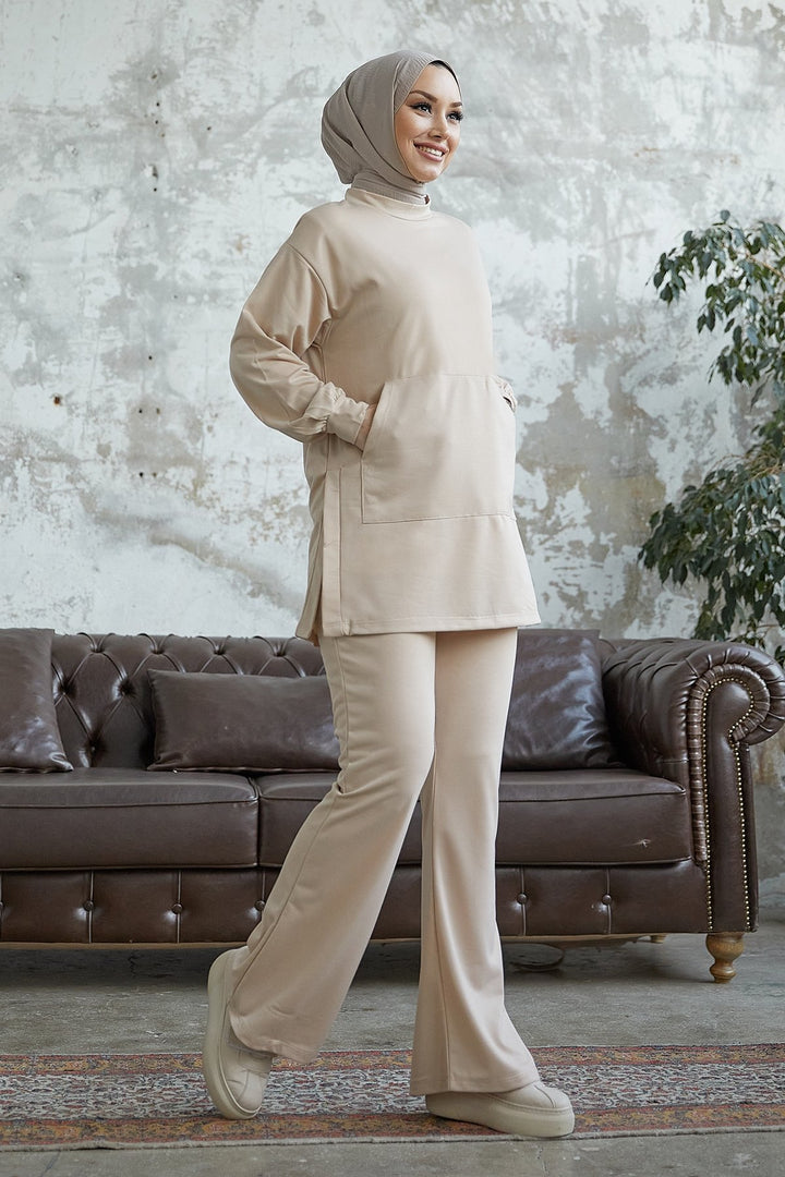 MDS Women Miora Spanish Hem Two-Piece Set - Beige - Conway