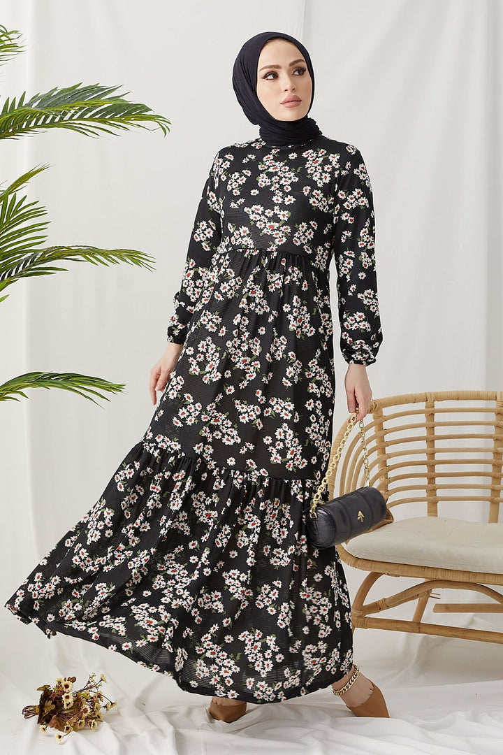 MDS Women Lesa Floral Straw Belted Dress - Black - Saarbrücken