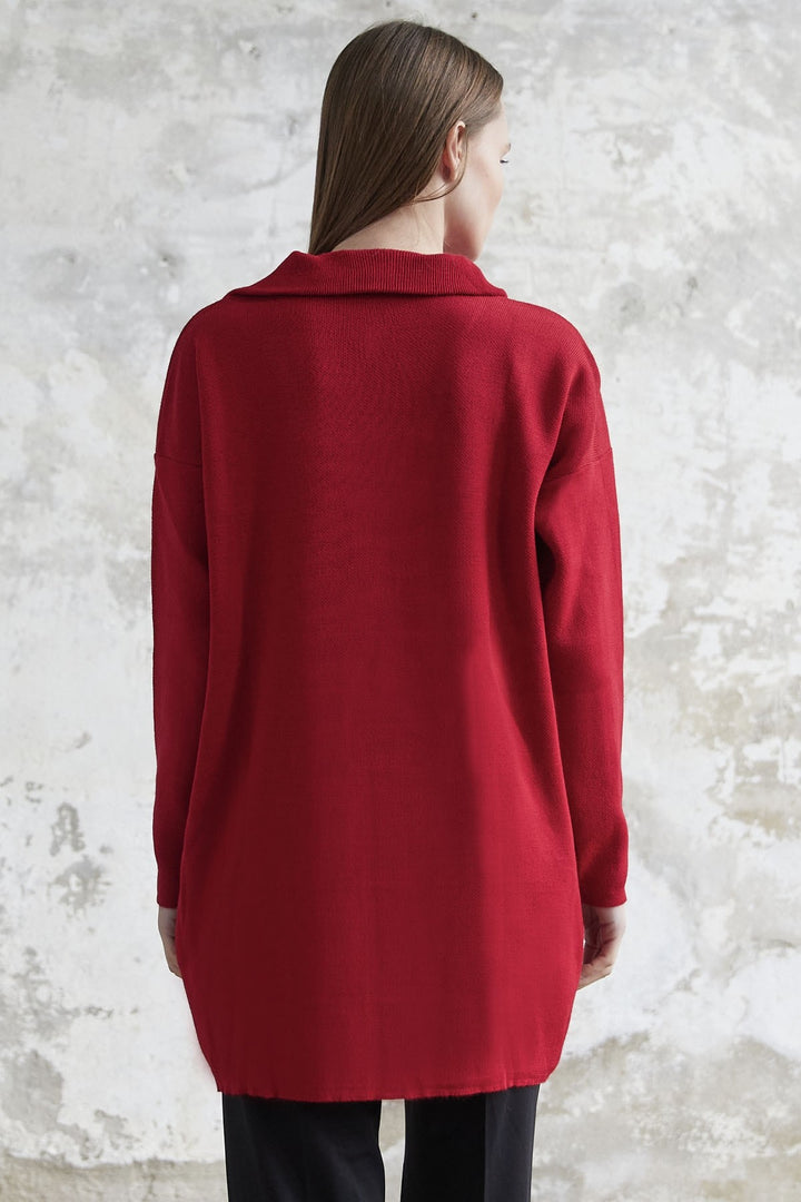 MDS Women Remy Zippered Sweater - Red - Fort Smith