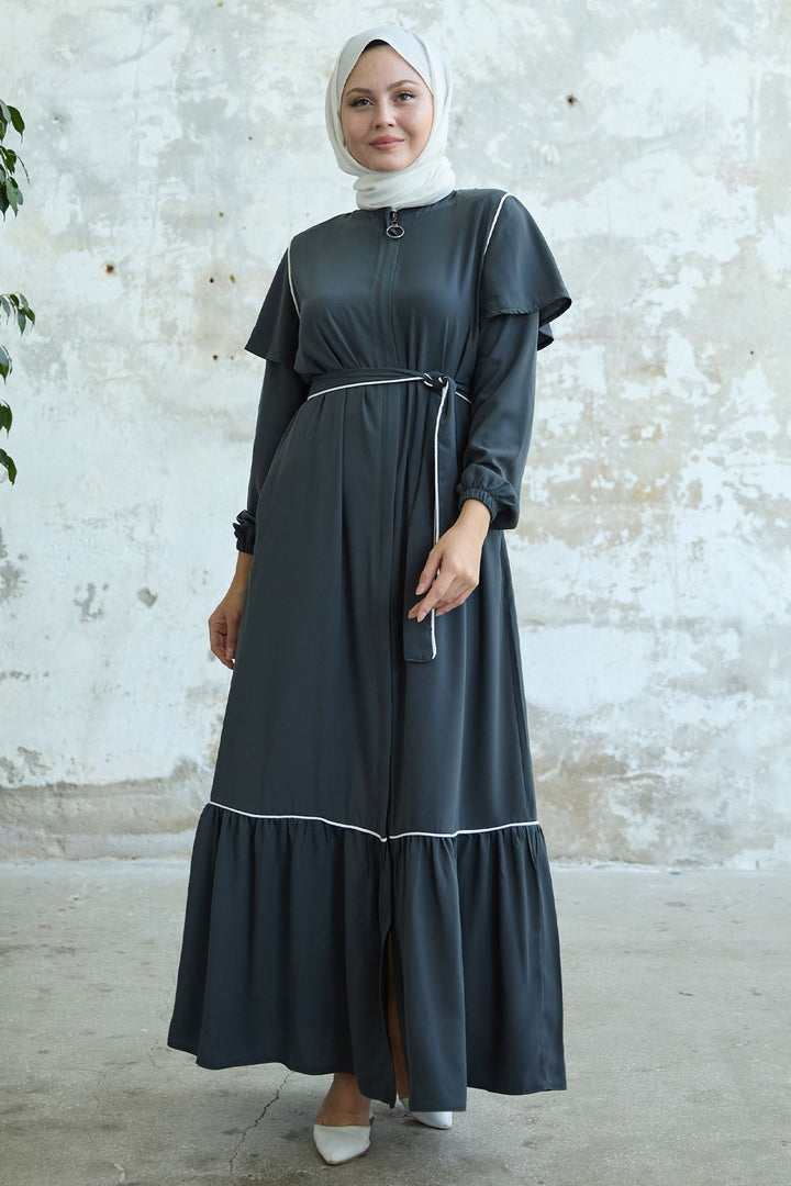 MDS Women Arm Detailed Biyeli Anthracite Ferace - Union City
