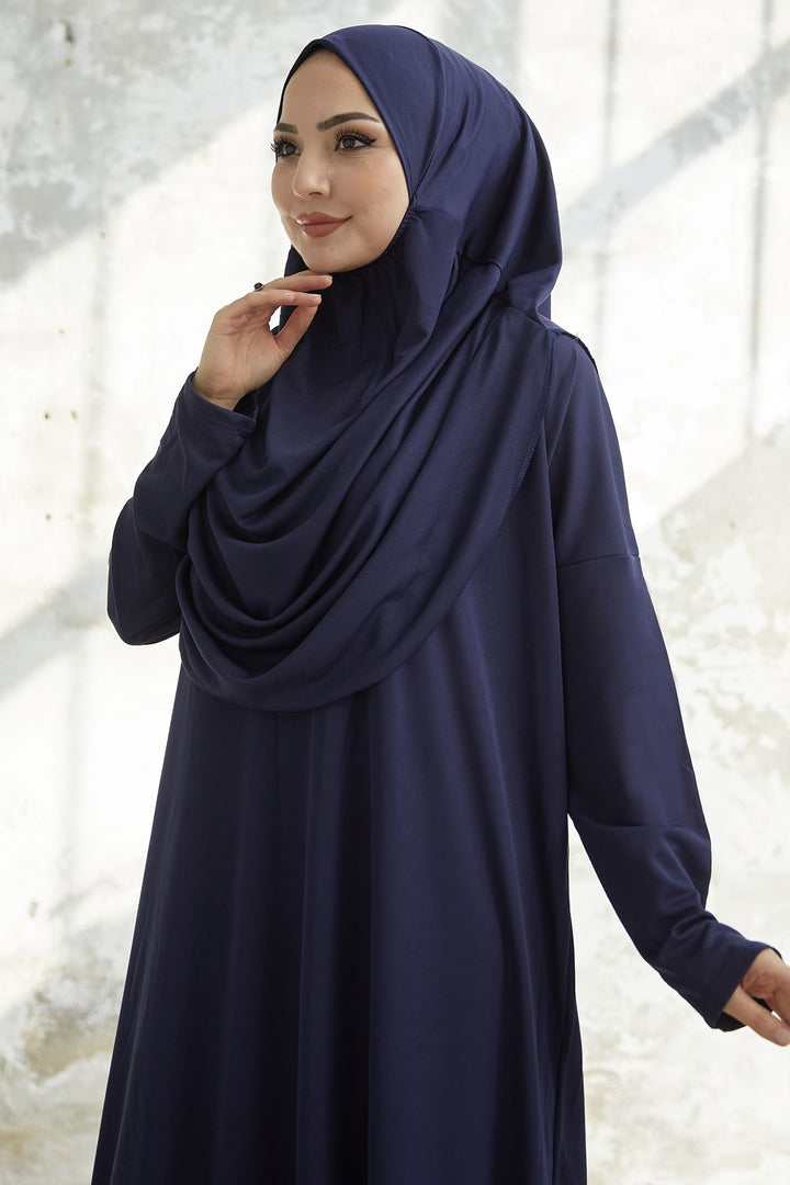 MDS Women One Piece Prayer Outfit - Navy Blue - Brant
