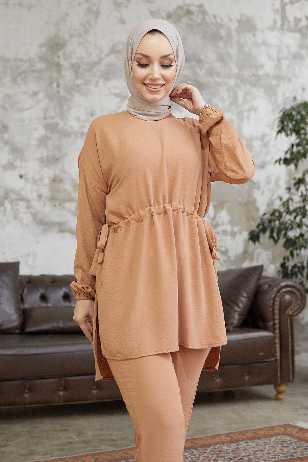 MDS Women Lefiya Tunnel Arched Two-Piece Set - Camel - Lincoln Park