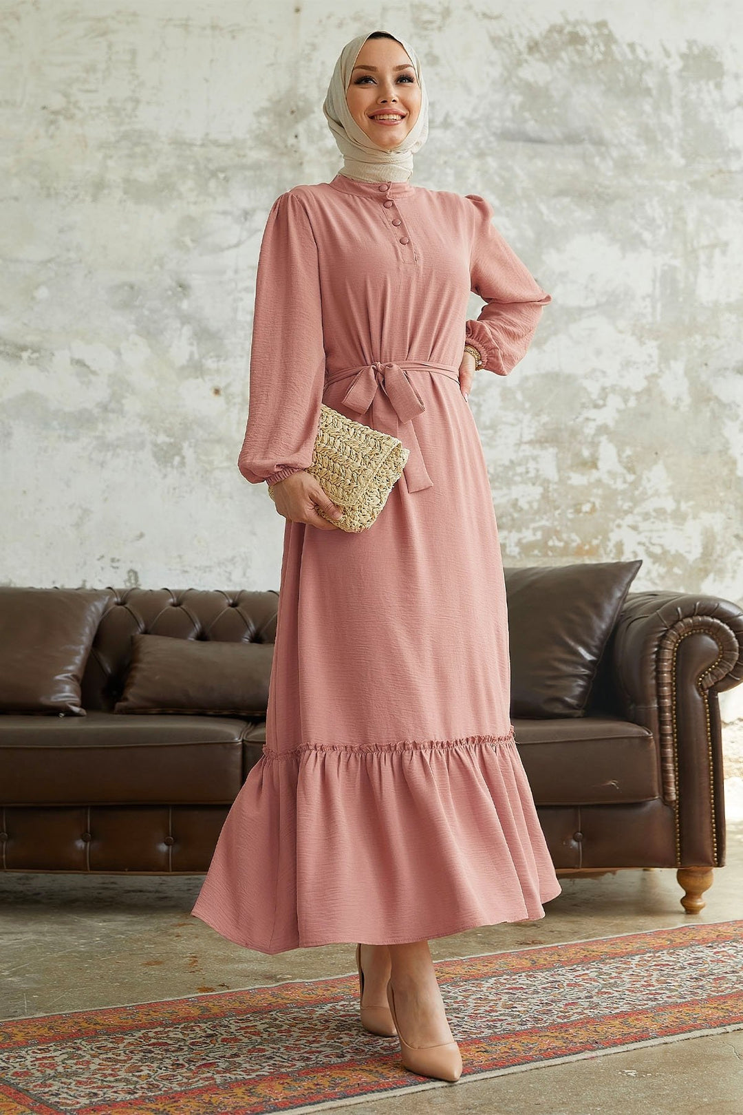 MDS Women Meyra Buttoned A-line Dress - Salmon - Beverly