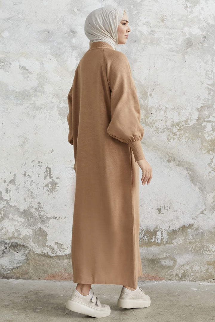 MDS Women Mina Balloon Sleeve Knit Dress - Milky Coffee - Cumbernauld