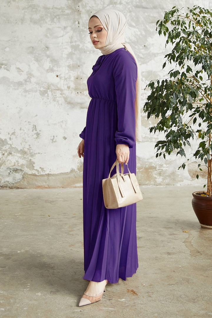 MDS Women Piliseli Limelda Open Purple Chiffon Dress - Ciudad de Allende