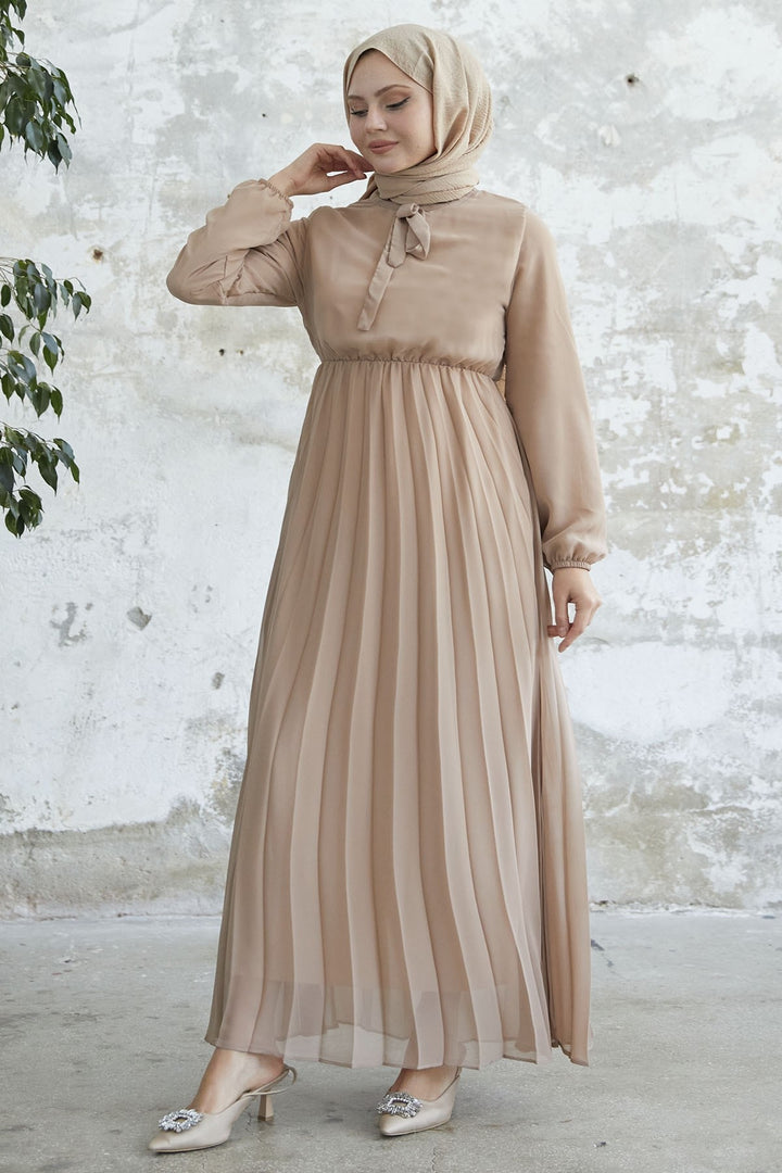 MDS Women Piliseli Limelda Chiffon Dress - Milky Coffee - Aix-en-Provence