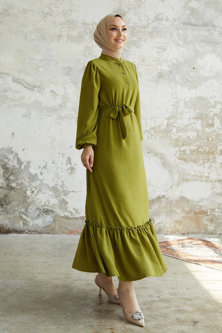 MDS Women Meyra Buttoned A-line Dress - Pistachio Green - Pokrovsk