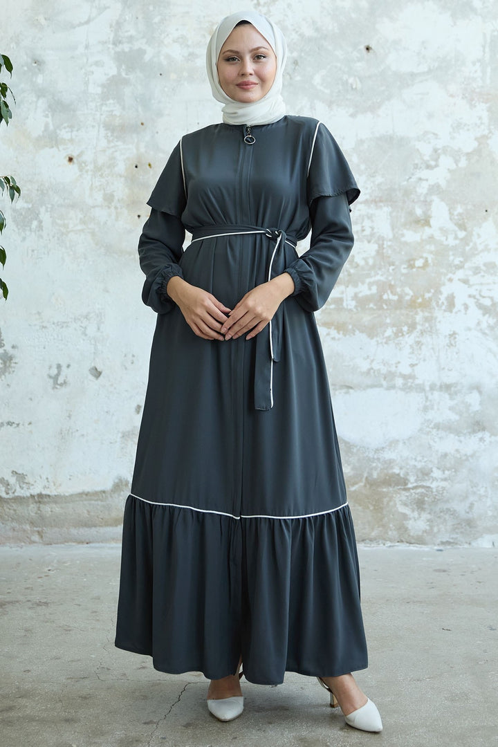 MDS Women Arm Detailed Biyeli Anthracite Ferace - Union City