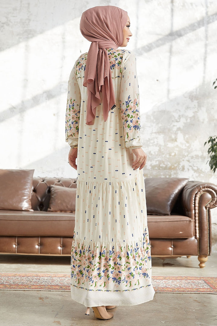 MDS Women Verya Collar Lace-Up Viscose Dress - Ecru - Würzburg