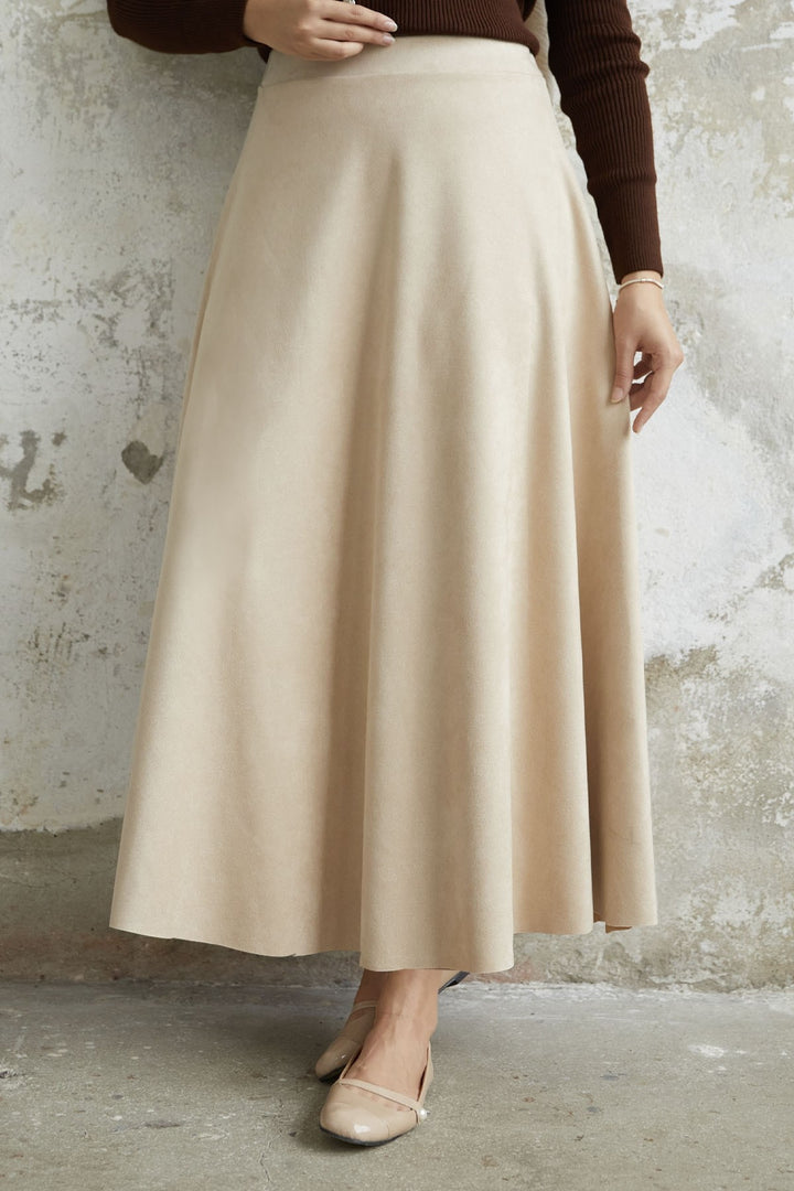 MDS Women Elisha Suede Skirt - Stone - Wenatchee